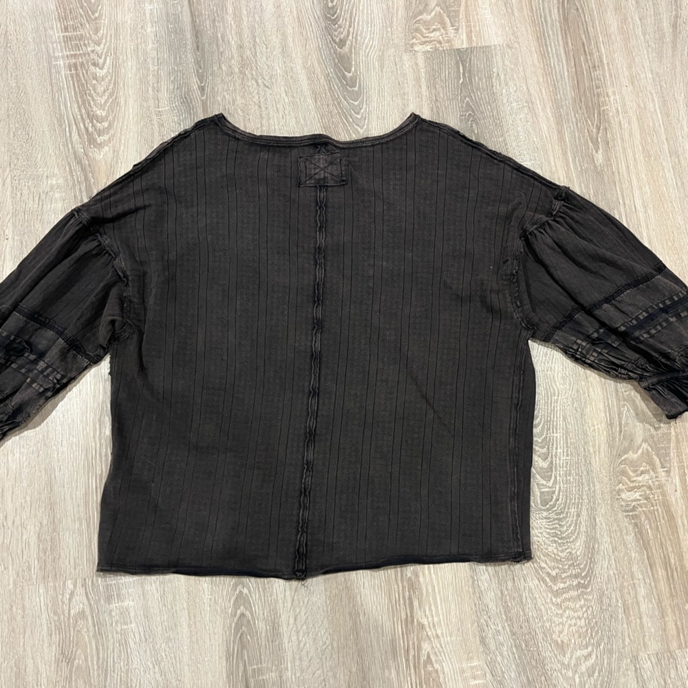 Free People Black Long Sleeve Top - Picture 7 of 7